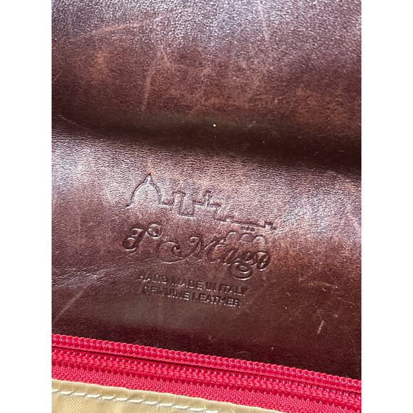 I’Mago Leather Saddle Bag Purse, Multi Color Crossbody Boho Hippie Italy - Picture 8 of 12